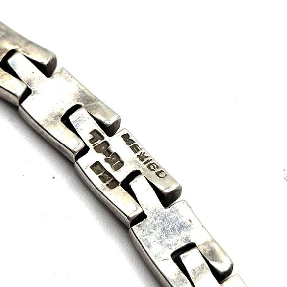 Chunky Sterling Silver Bangle Bracelet 7.5in - Picture 3 of 4